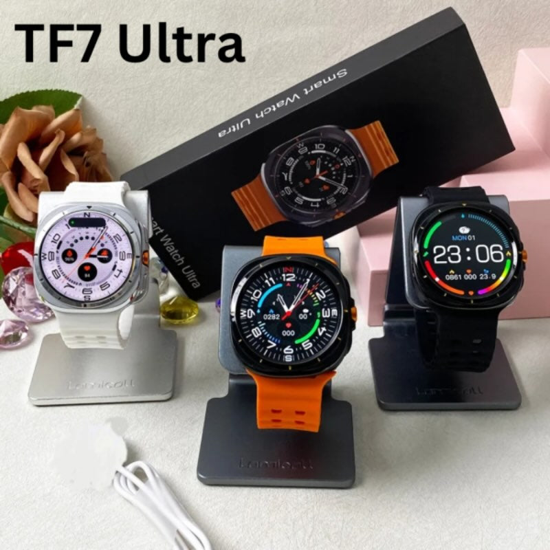 TF7 Ultra Smart Watch | Metal Body, AMOLED Display, Bluetooth Calling, Fitness & Health Tracker