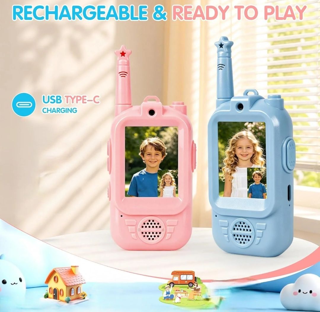 Children Video Walkie Talkie Toy Set Interactive Communication Gadget Electronic Interphone Device For Kids Play And Outdoor Fun